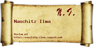 Naschitz Ilma névjegykártya